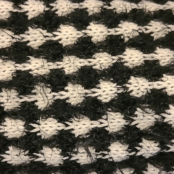 Kate & Mallory Black & White Eyelash Drape Knit Openfront Cardigan EUC - Picture 5 of 12